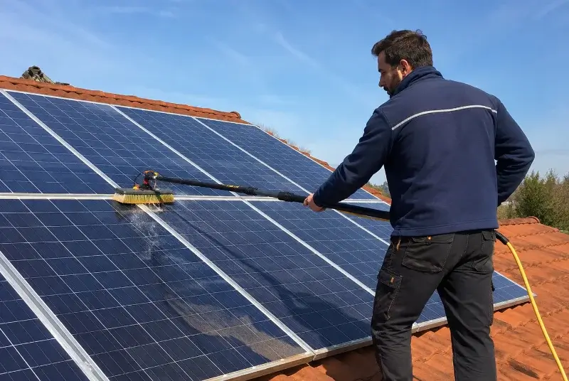 Nettoyage et entretien de panneaux solaires à Saint-Priest-les-Fougères